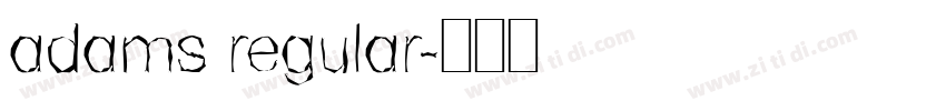 adams regular字体转换